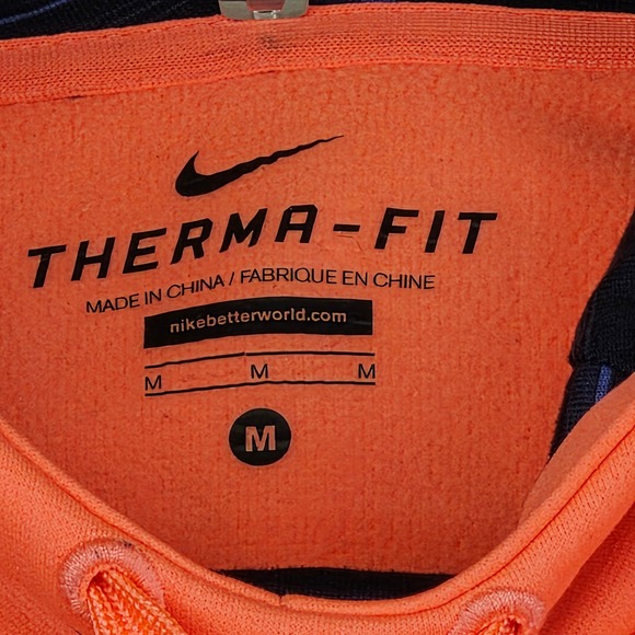 Nike Therma FIT Hoodie Women's Medium Neon Coral w Purple Swoosh Athletic - Picture 5 of 8